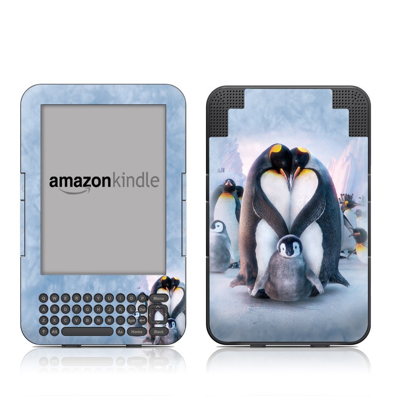 Kindle Keyboard Skin - Penguin Heart (Image 1)