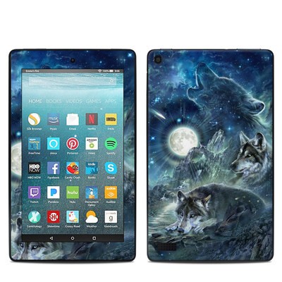 Amazon Kindle Fire 7in 7th Gen Skin - Bark At The Moon