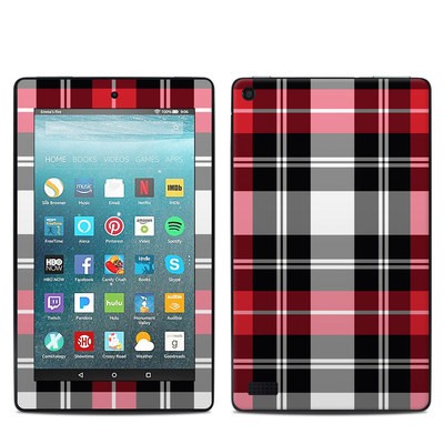 Amazon Kindle Fire 7in 7th Gen Skin - Red Plaid