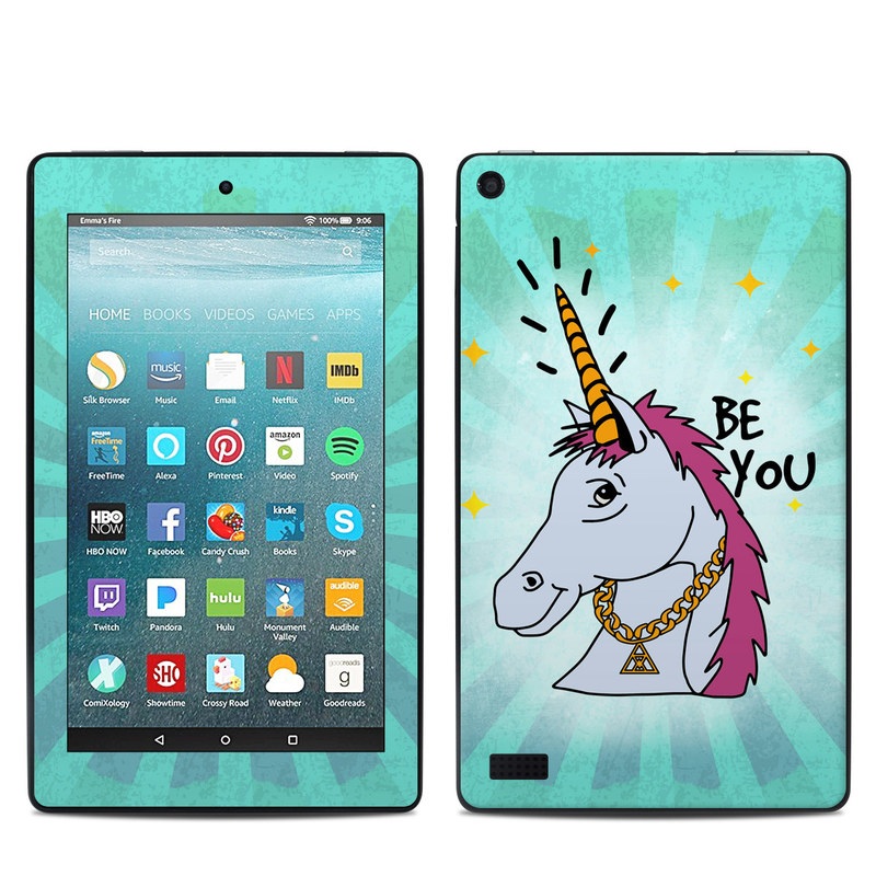 Amazon Kindle Fire 7in 7th Gen Skin - Be You Unicorn (Image 1)