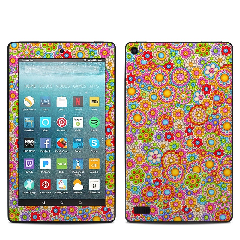 Amazon Kindle Fire 7in 7th Gen Skin - Bright Ditzy (Image 1)