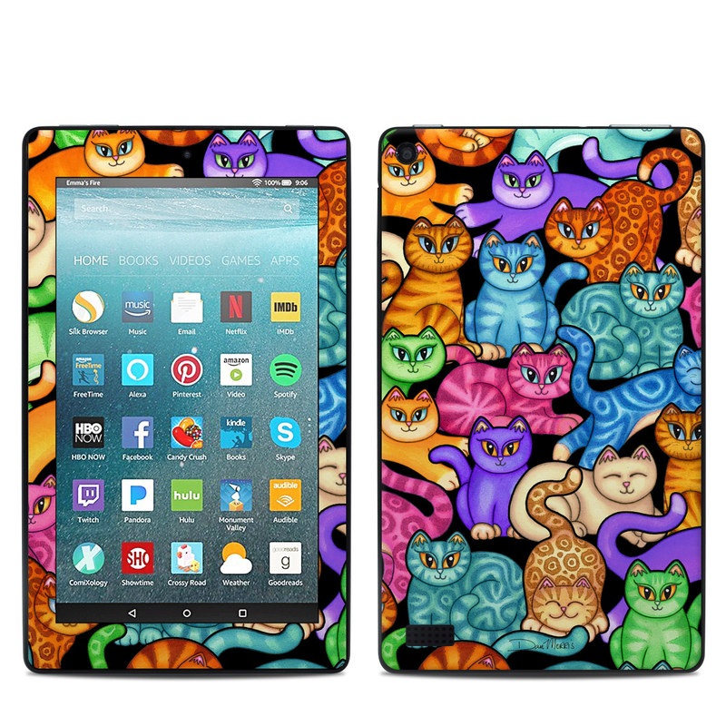 Amazon Kindle Fire 7in 7th Gen Skin - Colorful Kittens (Image 1)