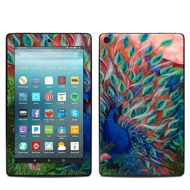 Amazon Kindle Fire 7in 7th Gen Skin - Coral Peacock (Image 1)