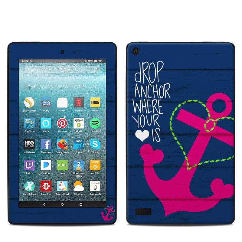 Amazon Kindle Fire 7in 7th Gen Skin - Drop Anchor (Image 1)