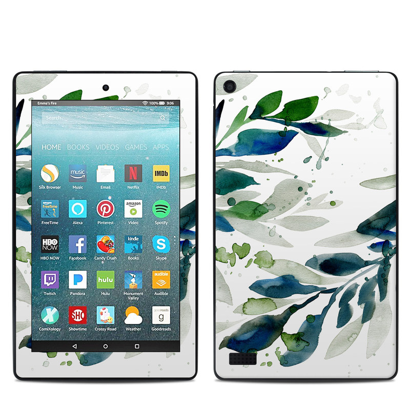 Amazon Kindle Fire 7in 7th Gen Skin - Floating Leaves (Image 1)