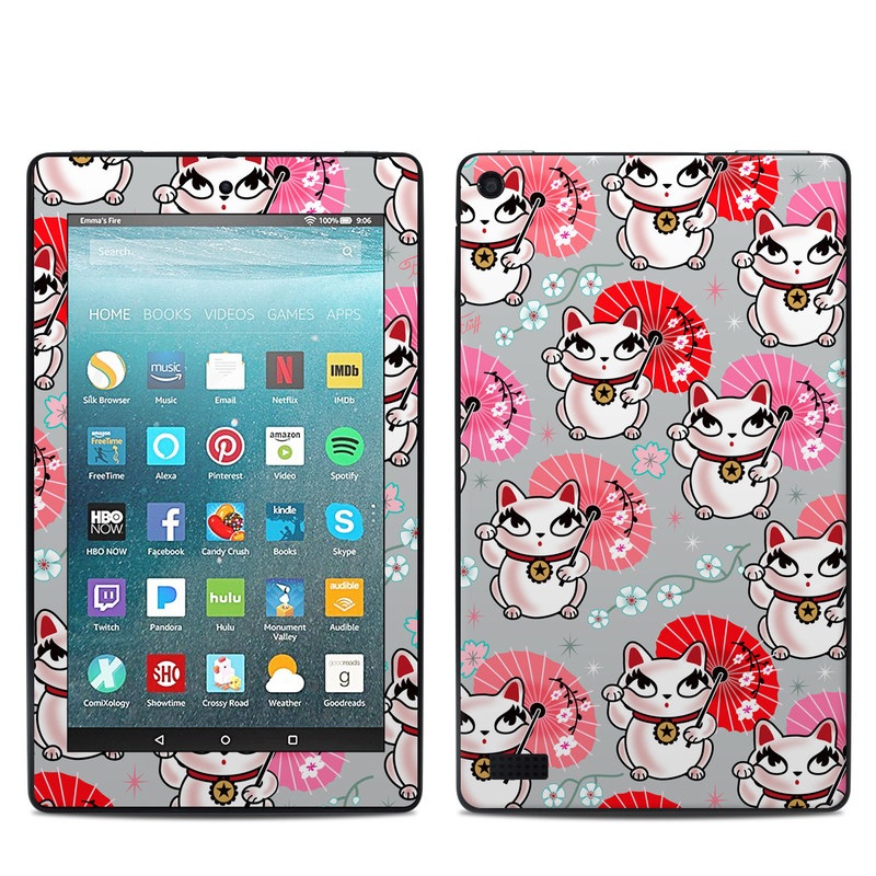 Amazon Kindle Fire 7in 7th Gen Skin - Kyoto Kitty (Image 1)