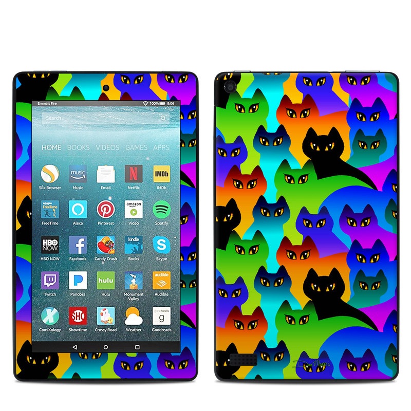 Amazon Kindle Fire 7in 7th Gen Skin - Rainbow Cats (Image 1)