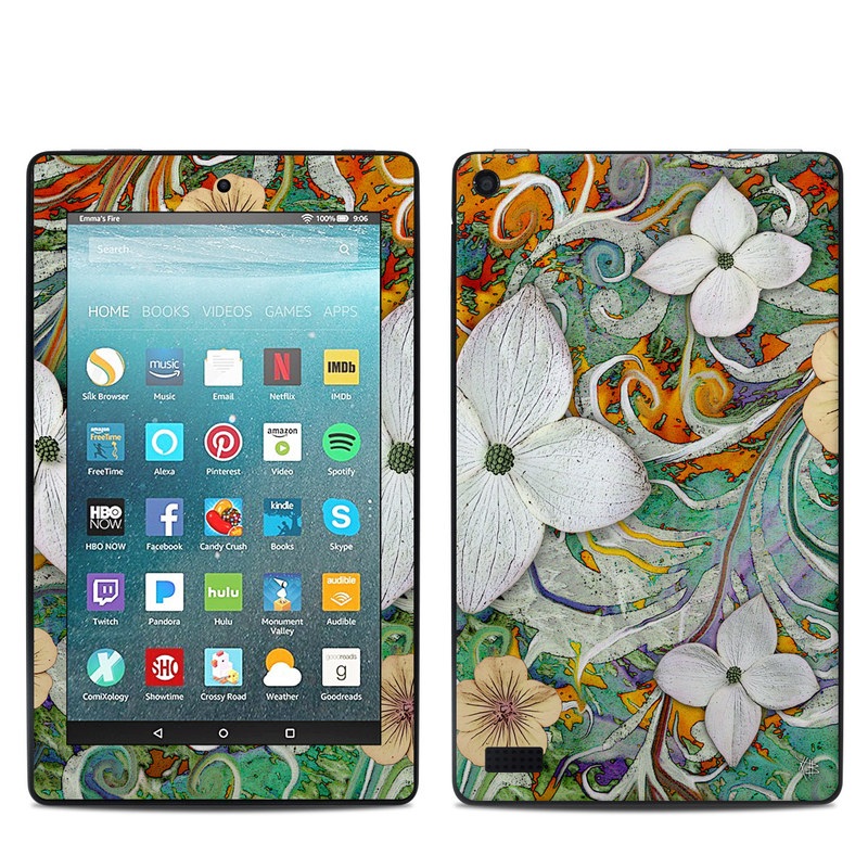 Amazon Kindle Fire 7in 7th Gen Skin - Sangria Flora (Image 1)