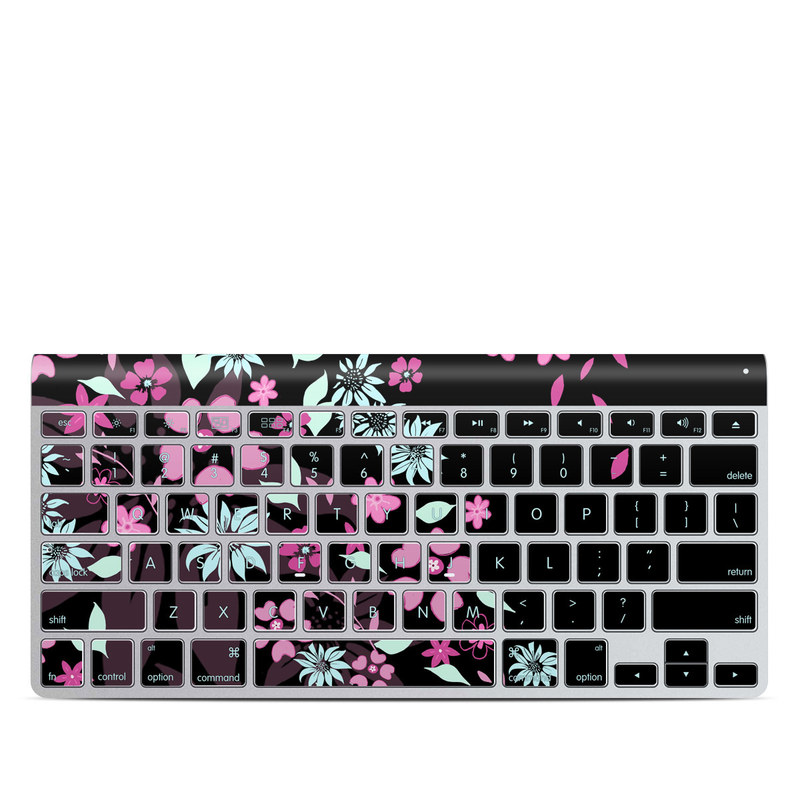 Apple Wireless Keyboard Skin - Dark Flowers (Image 1)
