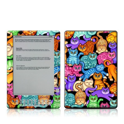 Kindle DX Skin - Colorful Kittens