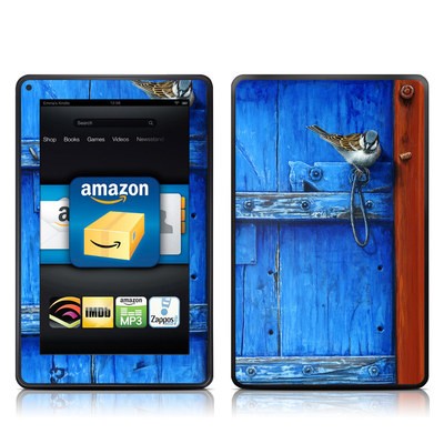 Kindle Fire Skin - Blue Door