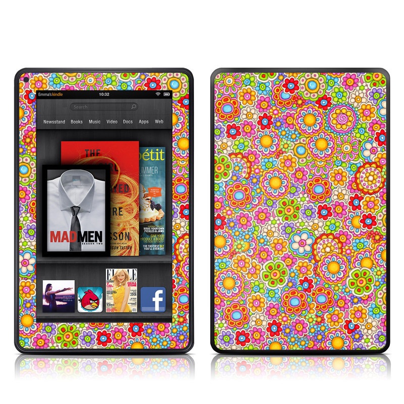 Kindle Fire Skin - Bright Ditzy (Image 1)