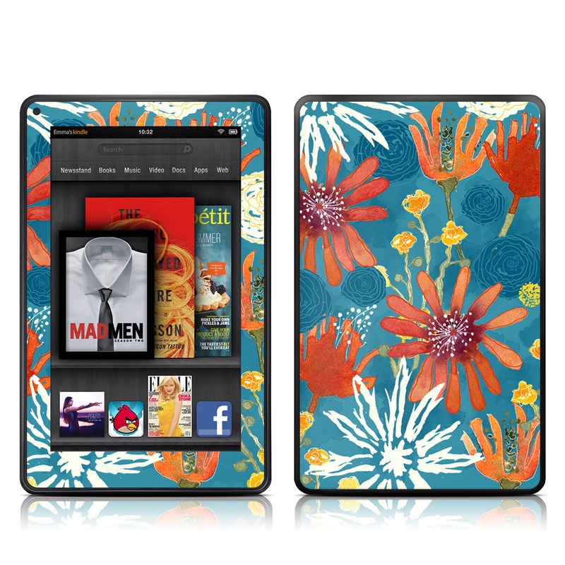 Kindle Fire Skin - Sunbaked Blooms (Image 1)