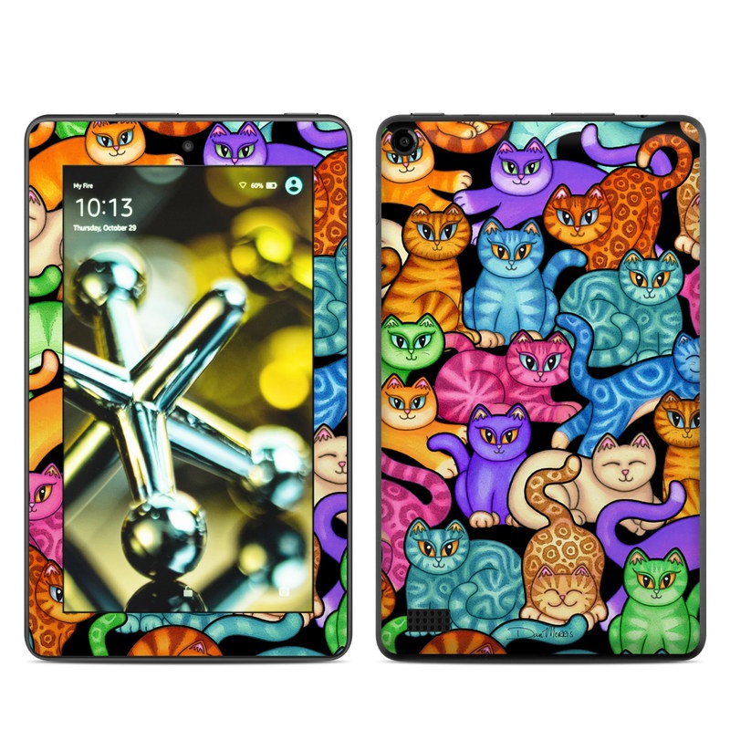 Amazon Kindle Fire 5th Gen Skin - Colorful Kittens (Image 1)