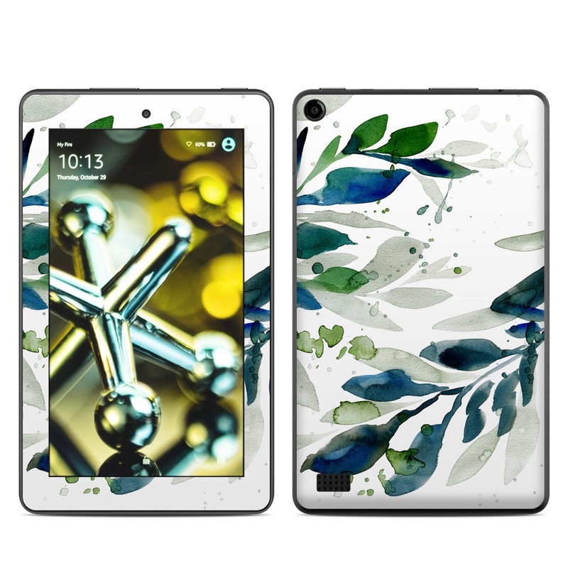 Amazon Kindle Fire 5th Gen Skin - Floating Leaves (Image 1)