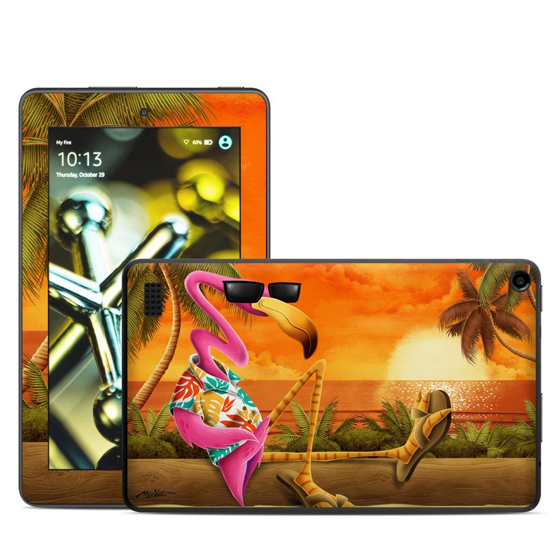 Amazon Kindle Fire 5th Gen Skin - Sunset Flamingo (Image 1)