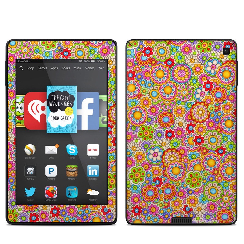 Amazon Kindle Fire HD 6in Skin - Bright Ditzy (Image 1)