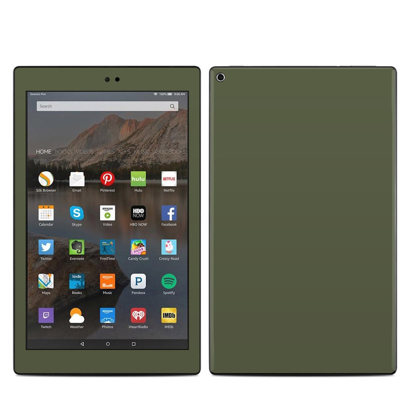 Amazon Kindle Fire HD10 2017 Skin - Solid State Olive Drab (Image 1)
