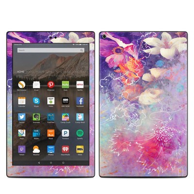 Amazon Kindle Fire HD10 2019 Skin - Sketch Flowers Lily