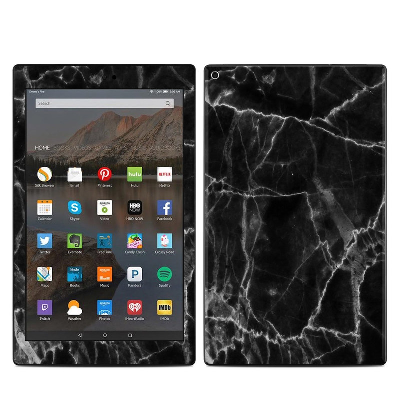 Amazon Kindle Fire HD10 2019 Skin - Black Marble (Image 1)