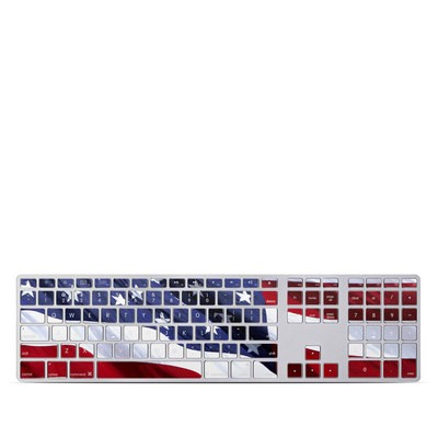 Apple Keyboard With Numeric Keypad Skin - Patriotic