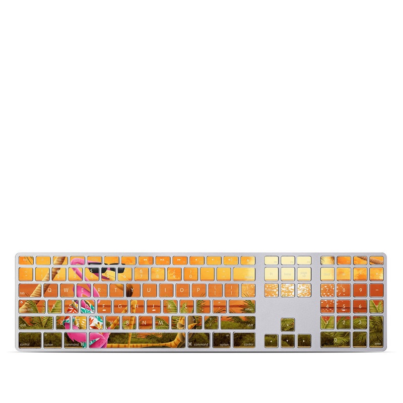 Apple Keyboard With Numeric Keypad Skin - Sunset Flamingo (Image 1)