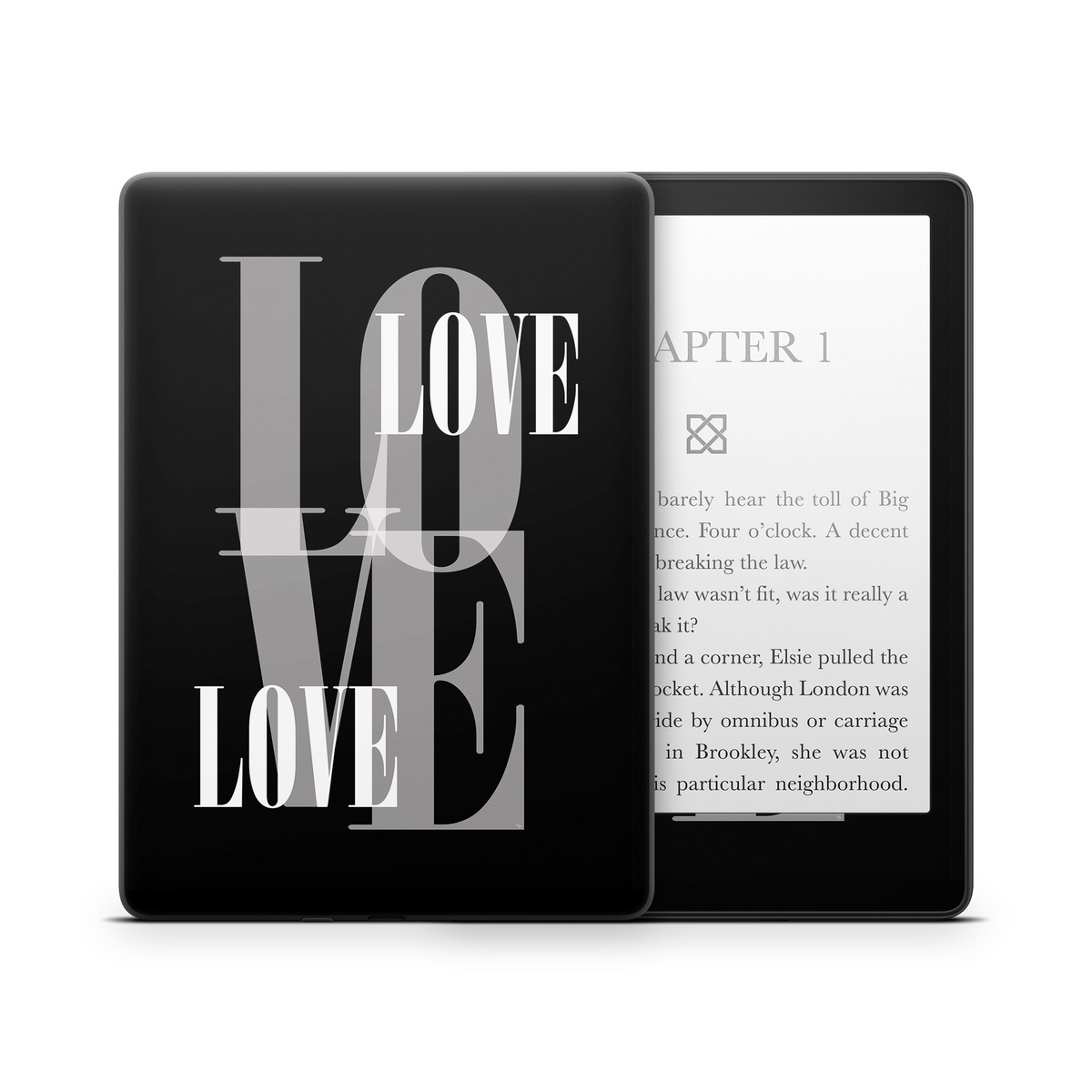 Kindle Paperwhite Skin - Black Love (Image 1)