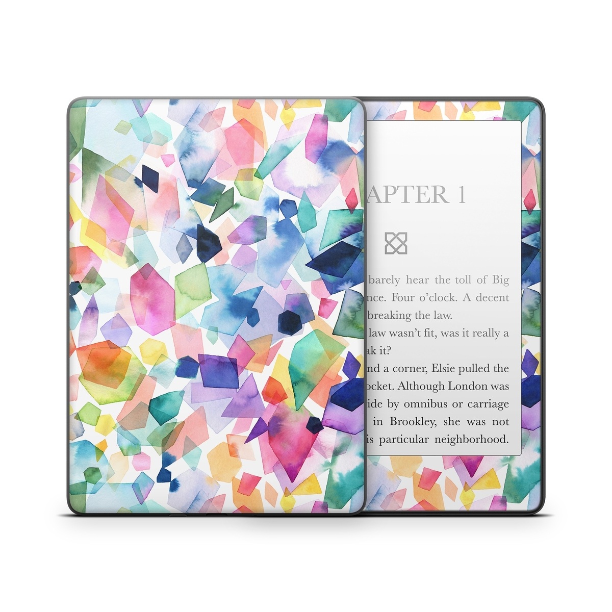 Kindle Paperwhite Skin - Watercolor Crystals and Gems (Image 1)