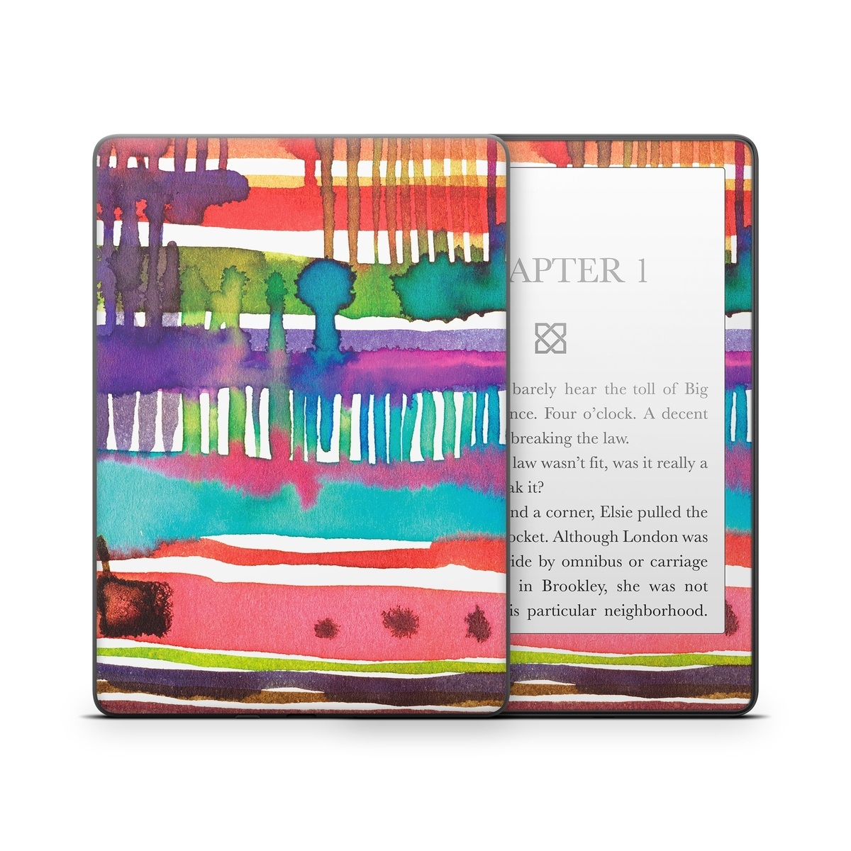 Kindle Paperwhite Skin - Watercolor Lines (Image 1)