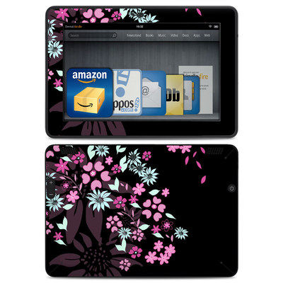 Amazon Kindle HDX Skin - Dark Flowers
