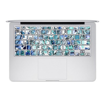 Apple MacBook Keyboard 2011-Mid 2015 Skin - Blue Ink Floral
