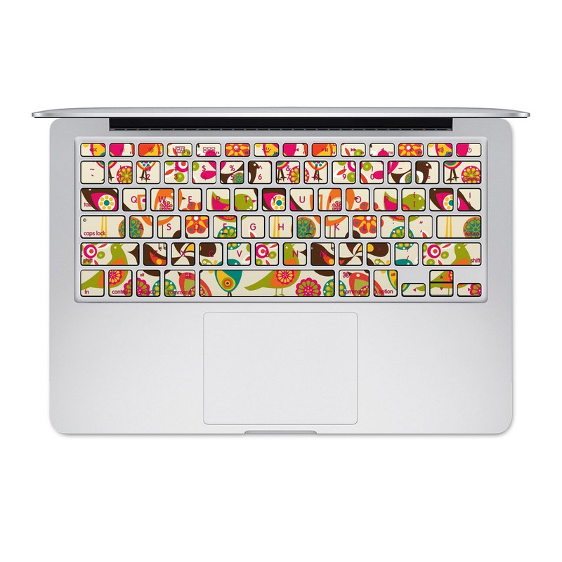 Apple MacBook Keyboard 2011-Mid 2015 Skin - Bird Flowers (Image 1)