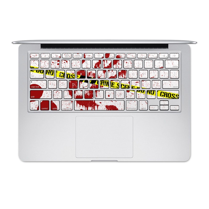 Apple MacBook Keyboard 2011-Mid 2015 Skin - Crime Scene Revisited (Image 1)