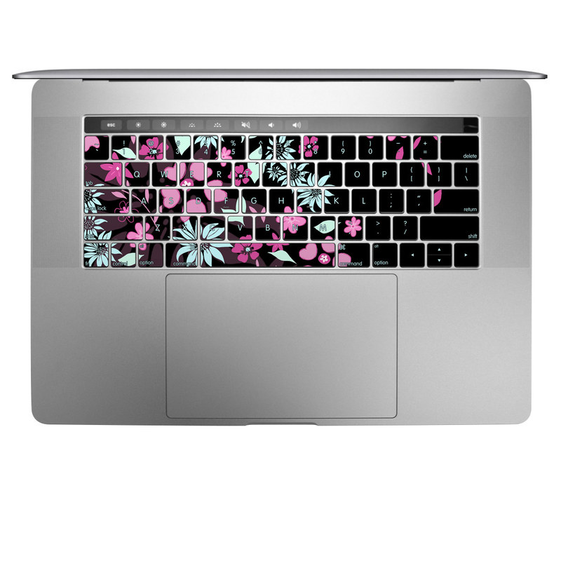 Apple MacBook Pro 13 and 15 Keyboard Skin - Dark Flowers (Image 1)