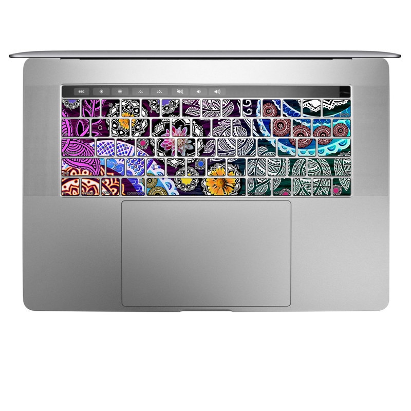 Apple MacBook Pro 13 and 15 Keyboard Skin - Mehndi Garden (Image 1)
