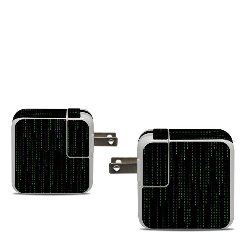 Apple 30W USB-C Power Adapter Skin - Matrix Style Code (Image 1)