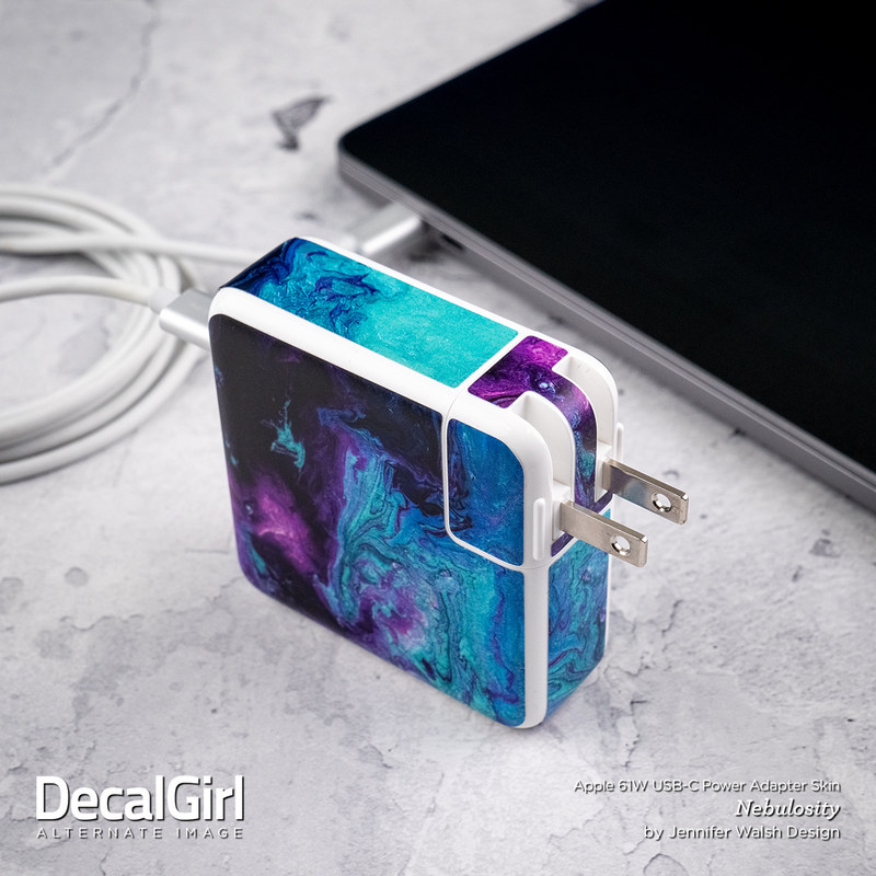Apple 61W USB-C Power Adapter Skin - Aqua Tranquility (Image 4)