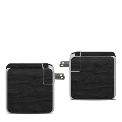 Apple 87W USB-C Power Adapter Skin - Black Woodgrain