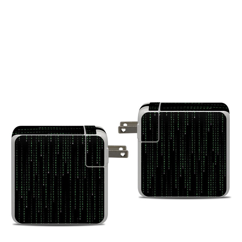 Apple 87W USB-C Power Adapter Skin - Matrix Style Code (Image 1)