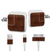 Apple iPad Charge Kit Skin - Dark Burlwood