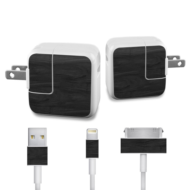 Apple iPad Charge Kit Skin - Black Woodgrain (Image 1)