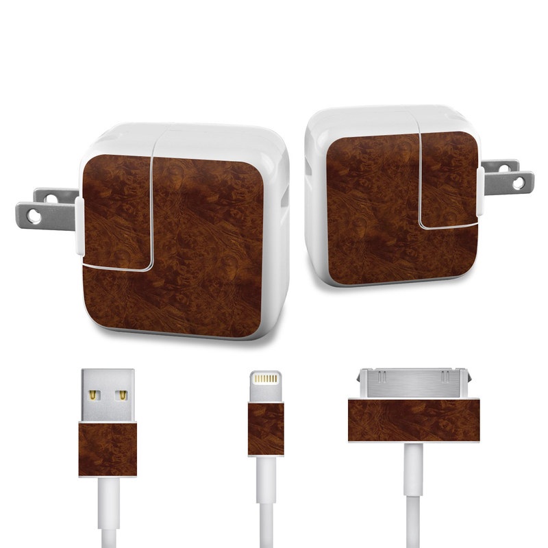 Apple iPad Charge Kit Skin - Dark Burlwood (Image 1)