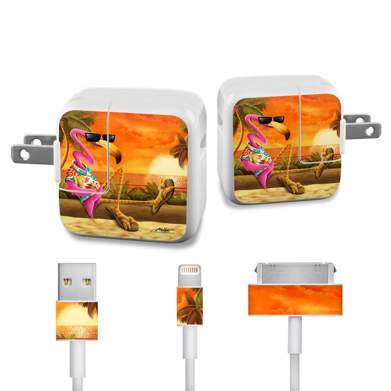 Apple iPad Charge Kit Skin - Sunset Flamingo (Image 1)