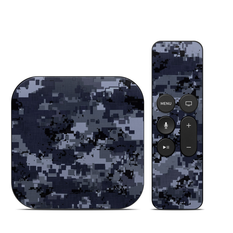 Apple TV 4th Gen Skin - Digital Navy Camo (Image 1)