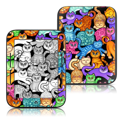 Barnes and Noble Nook Touch Skin - Colorful Kittens