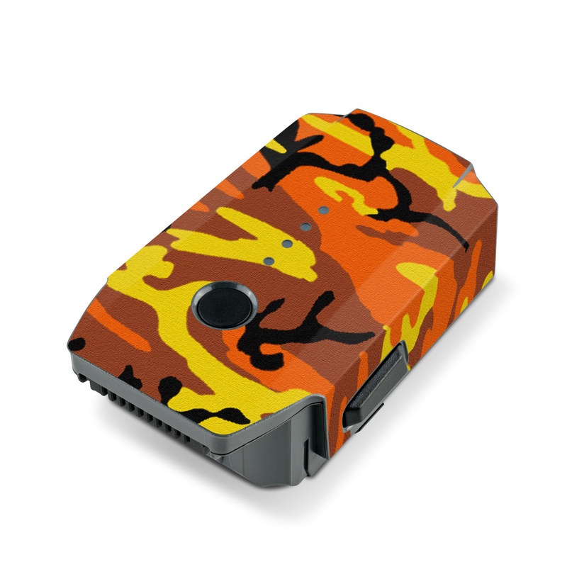 DJI Mavic Pro Battery Skin - Orange Camo (Image 1)