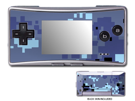 GameBoy Micro Skin - Digital Sky Camo