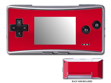 GameBoy Micro Skin - Solid State Red