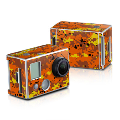 GoPro HD Hero2 Skin - Digital Orange Camo