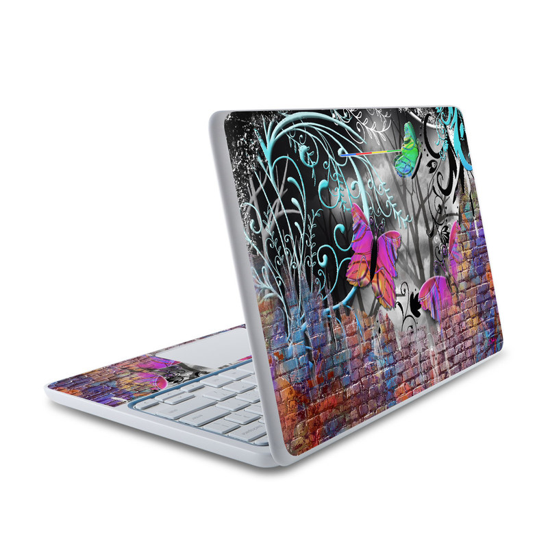 HP Chromebook 11 Skin - Butterfly Wall (Image 1)
